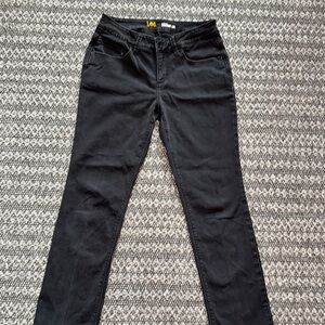 Lee Charcoal/Black Straight Leg Jeans Size 4/Medium